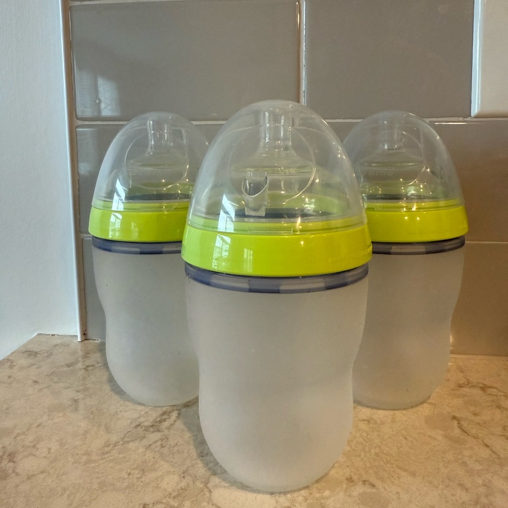 Comotomo Baby Bottle 3 Pack, Green, 8oz